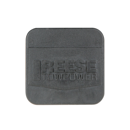 REESE 2 Inch Receiver Tube Cover with Logo for Class III/IV Hitches REESE receiver tube cover fitting 2 inch hitch, protects against debris and extends hitch life