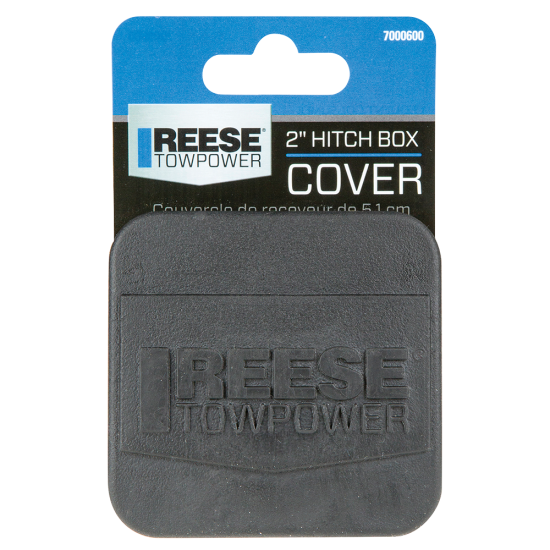 REESE 2 Inch Receiver Tube Cover with Logo for Class III/IV Hitches REESE receiver tube cover fitting 2 inch hitch, protects against debris and extends hitch life