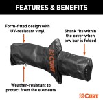 CURT Rambler Tow Bar Cover with UV-Resistant Vinyl and Zipper CURT Rambler tow bar cover featuring UV-resistant vinyl for protection with a convenient zipper closure