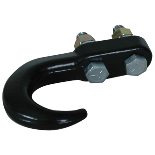 REESE Towpower Universal Bolt-On Tow Hook with 10000 lb Rating REESE Towpower universal bolt-on tow hook with black coating for vehicle recovery