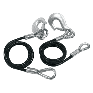 REESE Safety Chains - 5000 lbs Capacity, Vinyl Coated, 40 Inch REESE safety chains with clevis hooks, 40 inch length, 5000 lbs capacity, vinyl coating