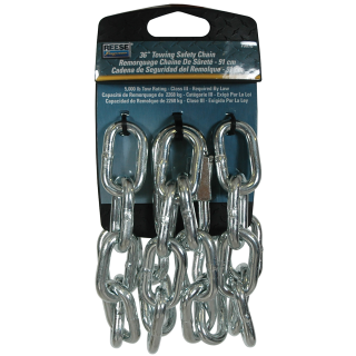 REESE safety chains with 36-in length and 5000 lbs capacity, zinc finish