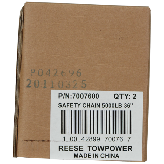 REESE safety chains with 36-in length and 5000 lbs capacity, zinc finish