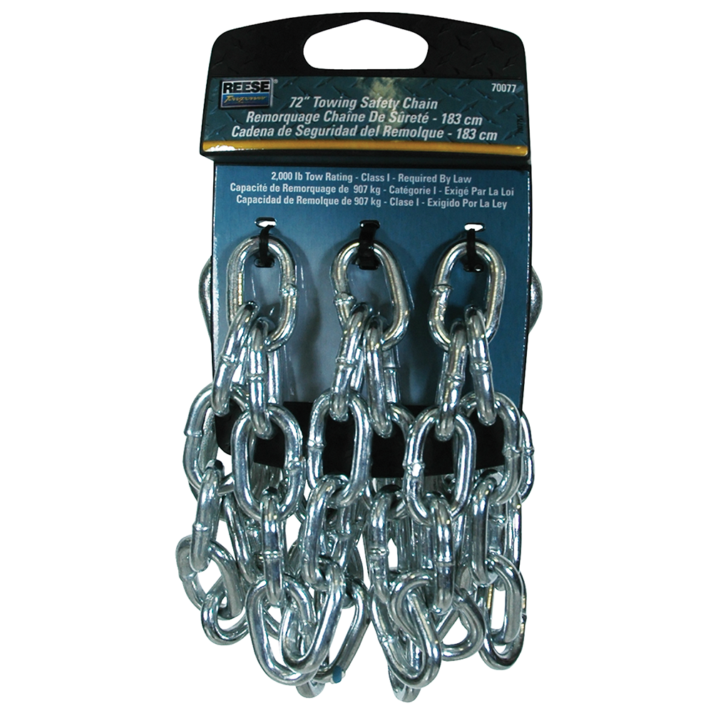 REESE safety chains 72 inch long with 2000 lbs capacity and S-hooks