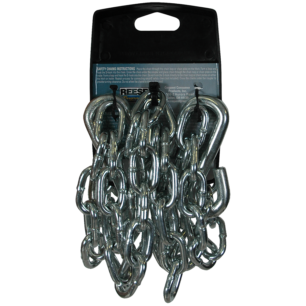 REESE safety chains 72 inch long with 2000 lbs capacity and S-hooks
