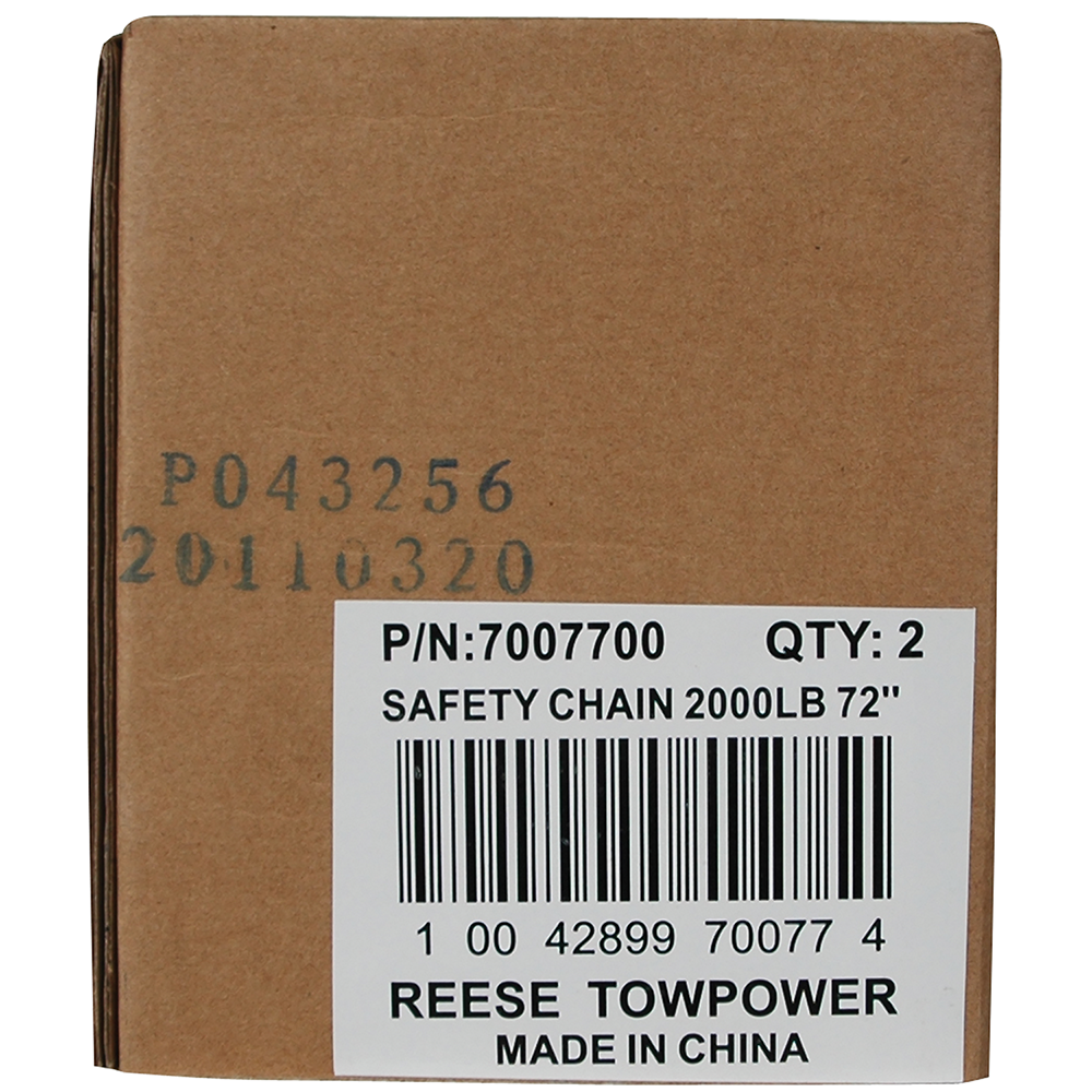 REESE safety chains 72 inch long with 2000 lbs capacity and S-hooks