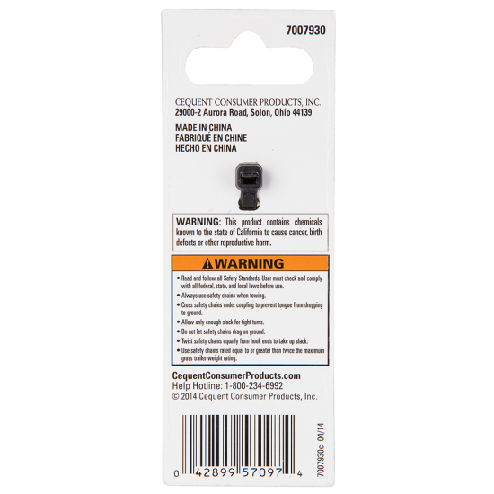 REESE Chrome Finish Safety Chains for Towing REESE safety chains with 5/16 in. diameter and 5000 lbs capacity in chrome finish