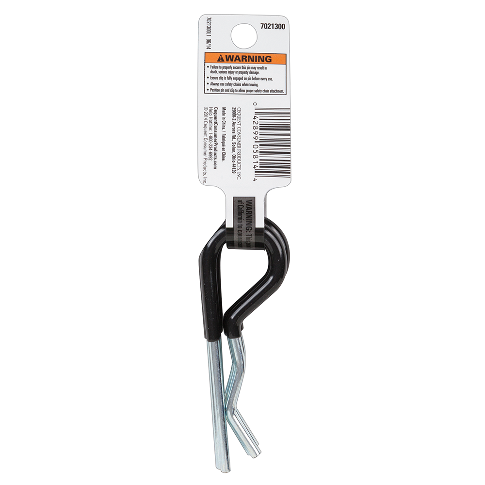 REESE Towpower Hitch Pin Comfort Grip Clips for Secure Hitch REESE Towpower hitch pin clips with vinyl coating for secure grip on Class I-IV receivers