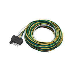 Wesbar 5 Flat Trailer End Wiring Connector 25 Foot Length Plug and Lead 702275