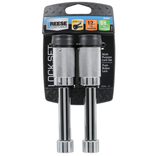REESE Towpower Dual Self-locking Receiver Lock with Dust Cap REESE Towpower receiver lock with dual self-locking design and dust cap for hitch security
