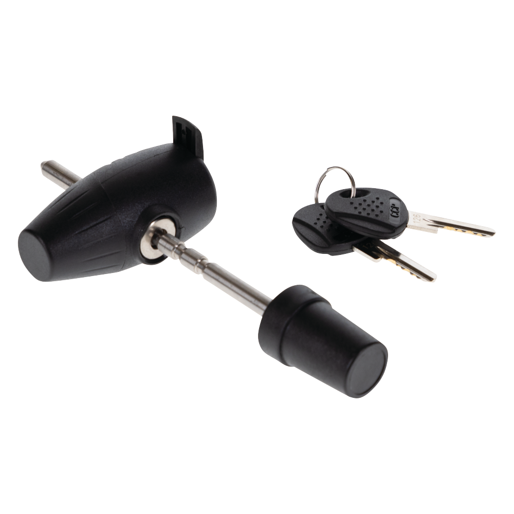 REESE Towpower Adjustable Coupler Lock with 360 Degree Rotation REESE Towpower adjustable coupler lock with 360 degree rotating head and key slot cover