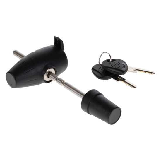 REESE Towpower Adjustable Coupler Lock with 360 Degree Rotation REESE Towpower adjustable coupler lock with 360 degree rotating head and key slot cover