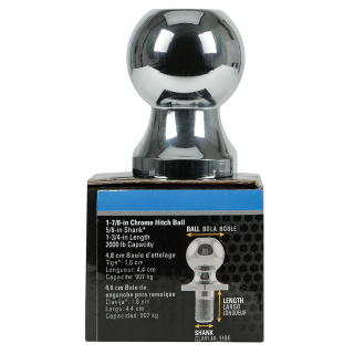 REESE Towpower lawn tractor chrome hitch ball 1-7/8 inch REESE Towpower chrome hitch ball for lawn tractors, 1-7/8 inch, 2000 lb capacity