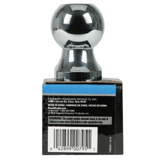 REESE Towpower lawn tractor chrome hitch ball 1-7/8 inch REESE Towpower chrome hitch ball for lawn tractors, 1-7/8 inch, 2000 lb capacity