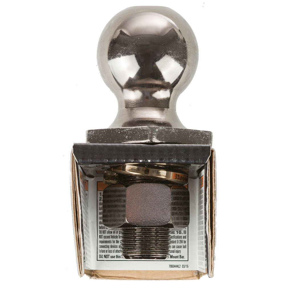 REESE Hitch Ball with 7500 lbs Capacity and Black Nickel Finish REESE 2-inch hitch ball black nickel finish with 7500 lbs capacity