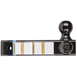 REESE tri-ball mount with black powder coat for heavy towing.