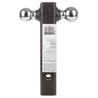 REESE specialty ball mount, black powder coat, fits 2-inch receiver, tri-ball, high-capacity towing