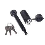 REESE Towpower Dogbone Receiver Lock for Trailer Security REESE Towpower dogbone style receiver lock with push-button key and rubber cover for trailer protection