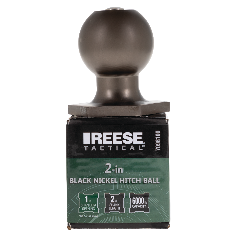 REESE Tactical hitch ball 2 inch, ideal for secure and reliable towing.
