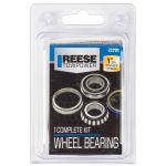 Bearing kit for 1 inch hubs including cups, cones, grease seal, and cotter pin