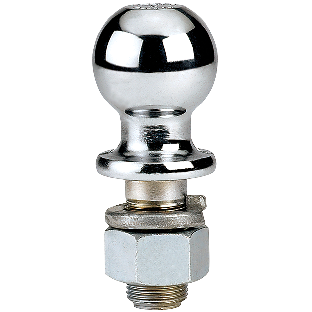 REESE Hitch Ball - Chrome, 1-7/8 Inch, 2000 lbs Capacity, Secure Tow REESE hitch ball in chrome finish with 1-7/8 inch diameter, suitable for secure trailer towing with 2000 lbs capacity