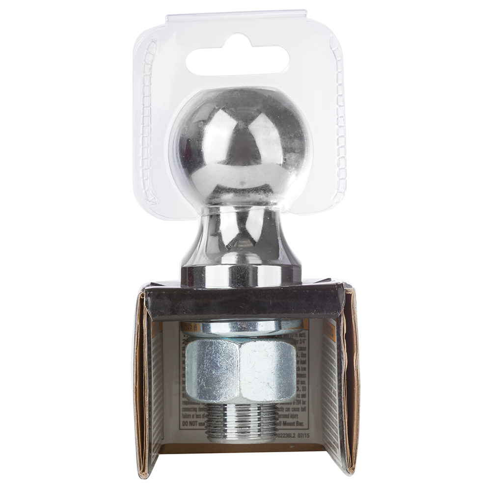 REESE Hitch Ball - Chrome, 1-7/8 Inch, 2000 lbs Capacity, Secure Tow REESE hitch ball in chrome finish with 1-7/8 inch diameter, suitable for secure trailer towing with 2000 lbs capacity