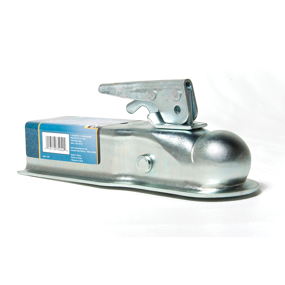 REESE Towpower Steel Trailer Coupler with Trigger Handle REESE Towpower steel coupler with trigger handle and adjustable lock nut