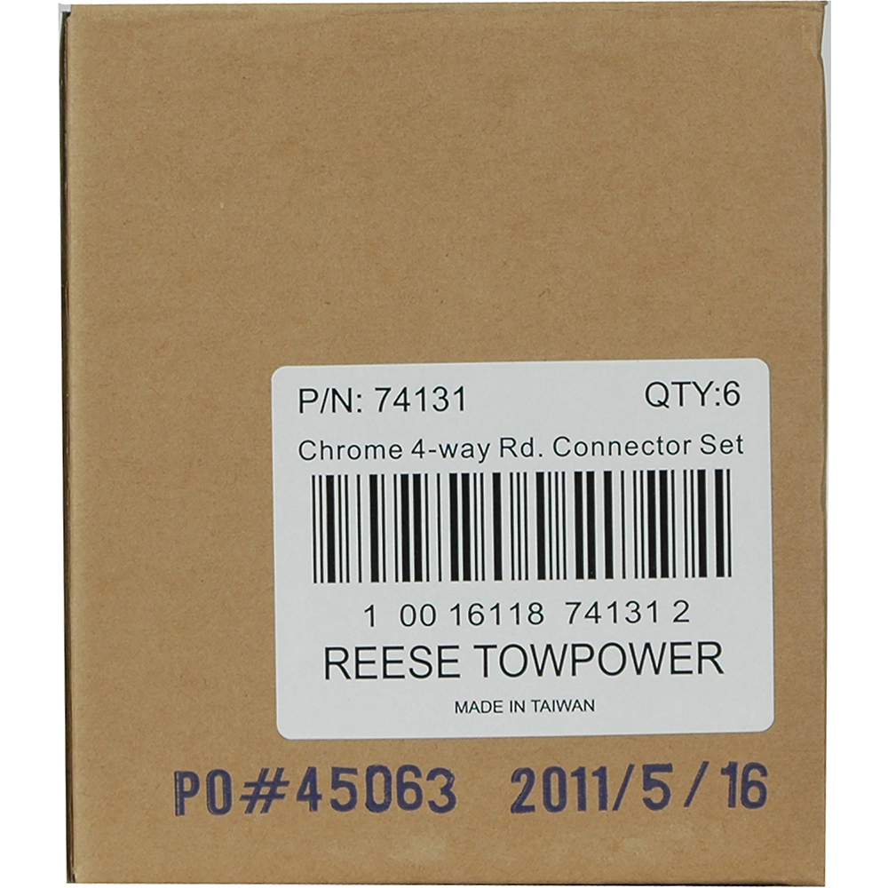 REESE Towpower 4-Pin chrome plug with spring cover and brass pins for trailers