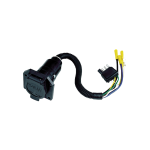 REESE Towpower Pre-Wired 7-Way and 4-Way Connector Adapter REESE Towpower 7-way connector adapter with pre-wired 4-flat and 7-round options
