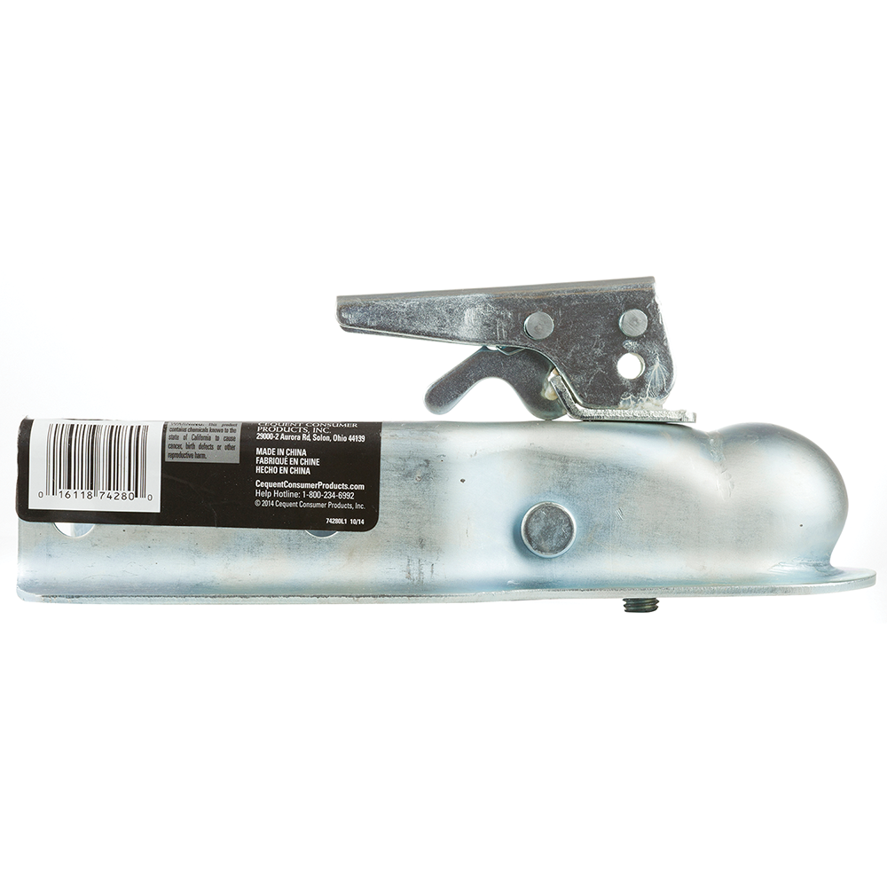 REESE Towpower Trailer Coupler with 2 Inch Ball and Trigger Latch REESE Towpower trailer coupler with zinc finish and 2 inch ball size