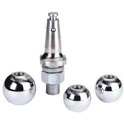 Reese Interchangeable Hitch Ball 1-7/8 Inch 2 Inch and 2-5/16 Inch Balls 1 Inch Shank 8000 Pounds Chrome 74309