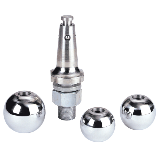 REESE chrome hitch ball system with three interchangeable sizes