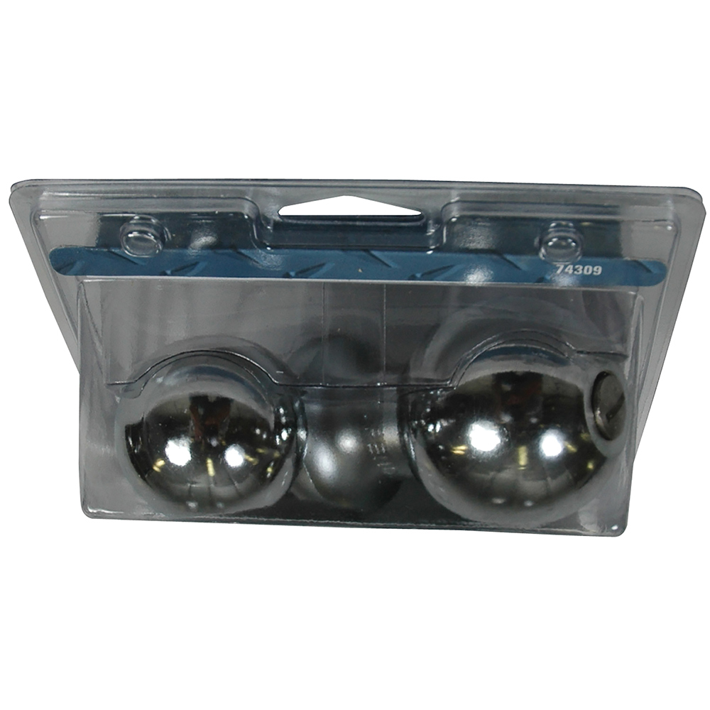 REESE chrome hitch ball system with three interchangeable sizes