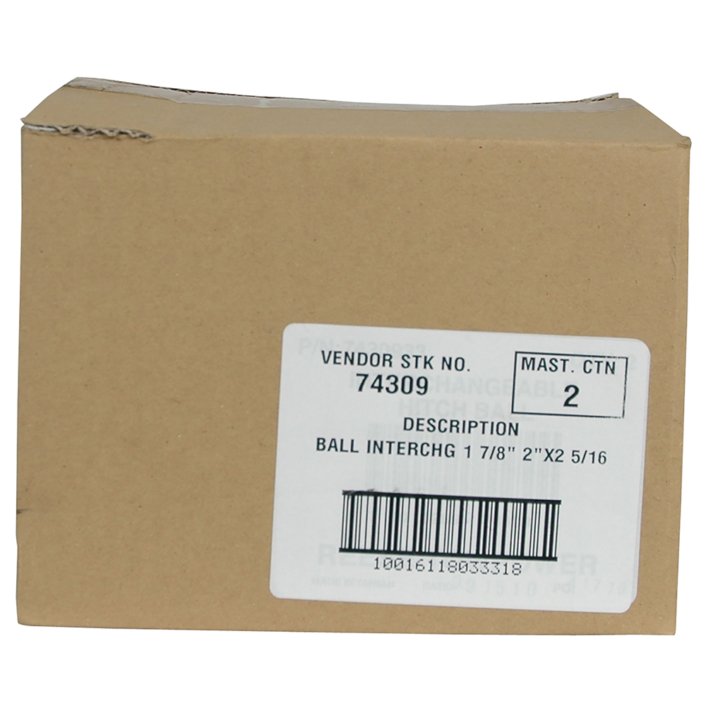 REESE chrome hitch ball system with three interchangeable sizes