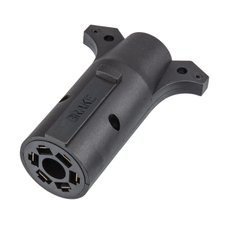 REESE Towpower Adapter 7-Way Blade to 6-Pin Trailer Connector REESE Towpower adapter converting 7-way blade connector to 6-pin trailer connector