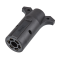 REESE Towpower Adapter 7-Way Blade to 6-Pin Trailer Connector REESE Towpower adapter converting 7-way blade connector to 6-pin trailer connector