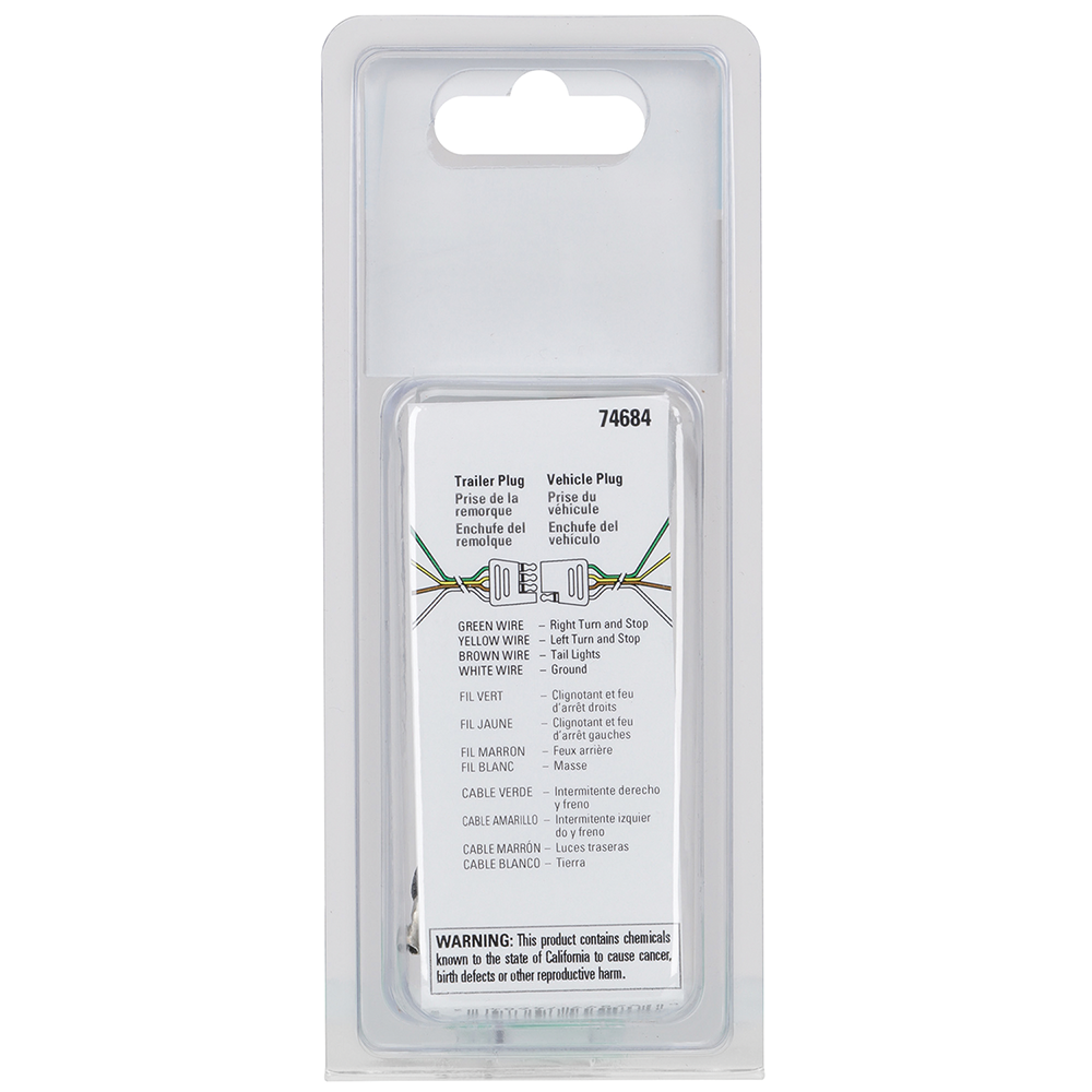 REESE Towpower towing connector loop featuring 4-Flat connector and 18 gauge bonded wire