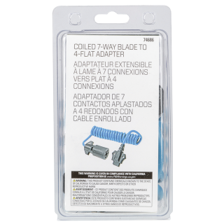 REESE Towpower blue coiled electrical adapter for 7-way to 4-way conversion
