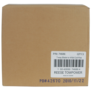 REESE Towpower blue coiled electrical adapter for 7-way to 4-way conversion