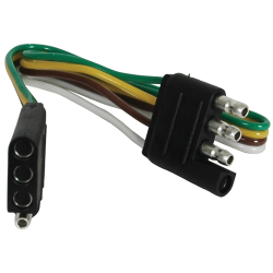 Reese 4 Way Flat Extension Wiring Harness 12 Inch Plug and Lead 74687