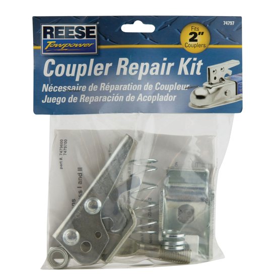 REESE Towpower Coupler Repair Kit for Class II Trailers REESE Towpower coupler repair kit with handle and zinc finish for class II trailers