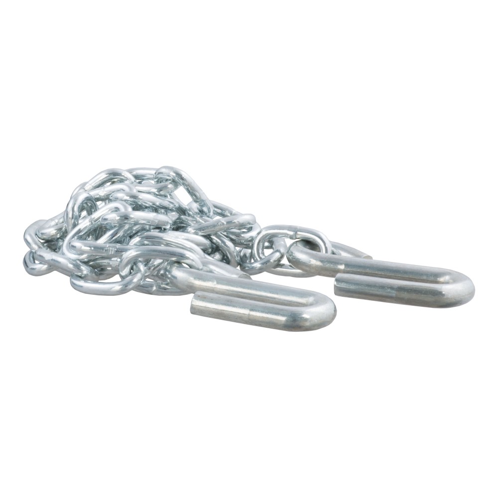 CURT Safety Chains with 2,000 lbs Capacity and S-Hooks CURT safety chain with zinc-plated finish and sturdy S-hooks, 48 inch length