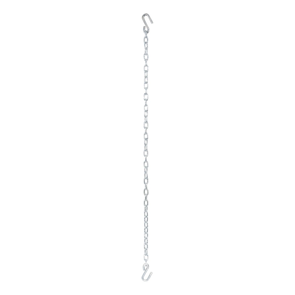 CURT Safety Chains with 2,000 lbs Capacity and S-Hooks CURT safety chain with zinc-plated finish and sturdy S-hooks, 48 inch length