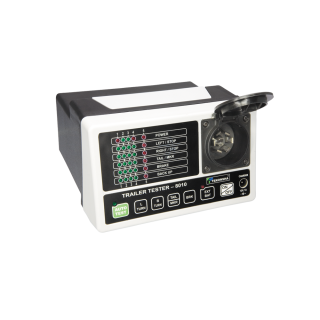 Trailer Tester for Efficient Trailer Wiring Diagnostics Trailer Tester device testing trailer wiring and battery voltage