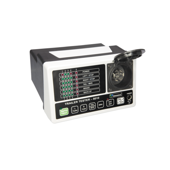 Trailer Tester for Efficient Trailer Wiring Diagnostics Trailer Tester device testing trailer wiring and battery voltage