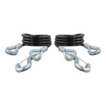 CURT safety cables, coiled design, vinyl coating, 3500 lbs break force, towing safety