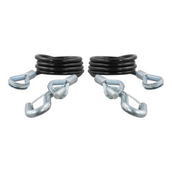 CURT Vinyl-Coated Trailer Safety Cables with Snap Hooks 3,500 lbs 43-7/8 Inch 80136