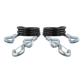 CURT safety cables, coiled design, vinyl coating, 3500 lbs break force, towing safety