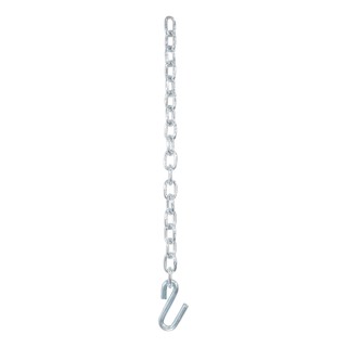 CURT Safety Chain with 7,000 lbs Capacity and S-Hook CURT Safety Chain featuring a 7,000 lbs capacity with attached S-hook for secure trailer towing