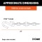 CURT Safety Chain with 7,000 lbs Capacity and S-Hook CURT Safety Chain featuring a 7,000 lbs capacity with attached S-hook for secure trailer towing